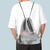 19"x15" Mesh Drawstring Backpack Bag for Sports Gym Gear, Backpacking, Camping Gear, Travel(Grey)
