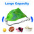 19"x15" Mesh Drawstring Backpack Bag for Sports Gym Gear, Backpacking, Camping Gear, Travel(Green)
