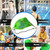 19"x15" Mesh Drawstring Backpack Bag for Sports Gym Gear, Backpacking, Camping Gear, Travel(Green)
