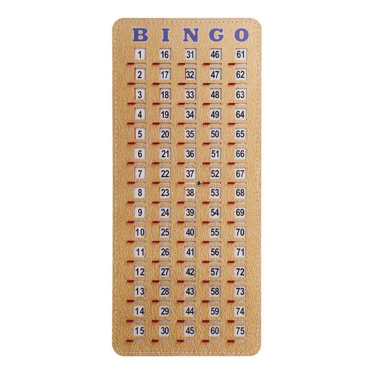 Finger-Tip Bingo Master Board with Sliding Windows, Bingo Cardboard Calling Card