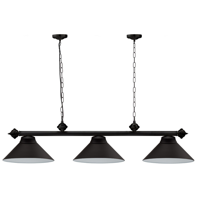 50" Metal Billiard Lights with Billiard Balls Decoration for Billiards Room - Black