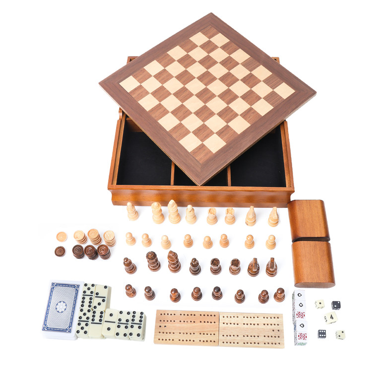 7-in-1 Wooden Board Game Combo