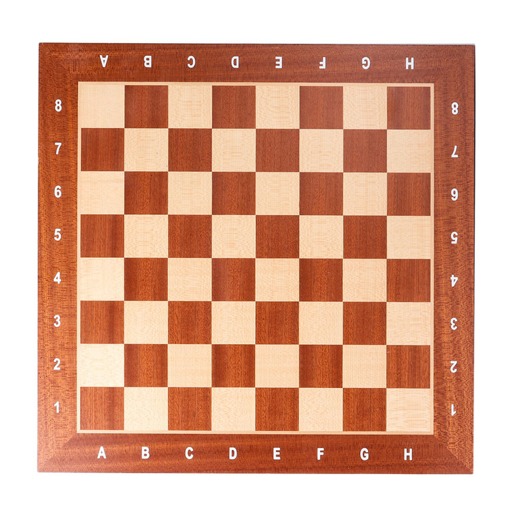 19-Inch Pro Tournament Chess Board Only (Sapele & Maple)