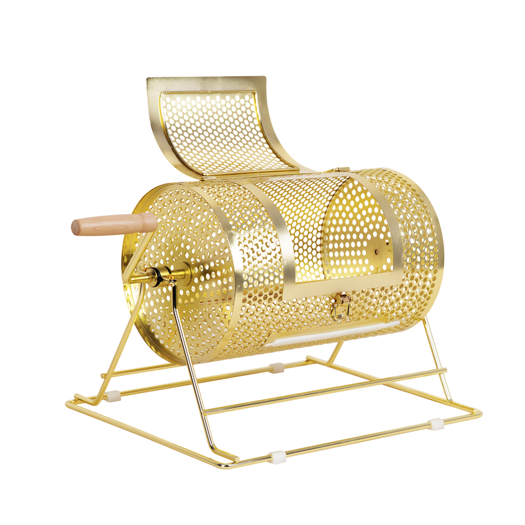 Raffle Drum, Small Brass Raffle Ticket Spinning Cage, Holds 2,000 Tickets or 80 Ping Pong Balls