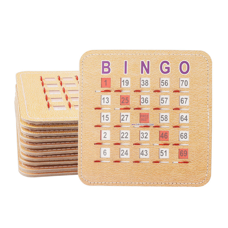 Shutter Bingo Cards, Easy-Read Large Print Bingo Cardboard with Sliding Windows