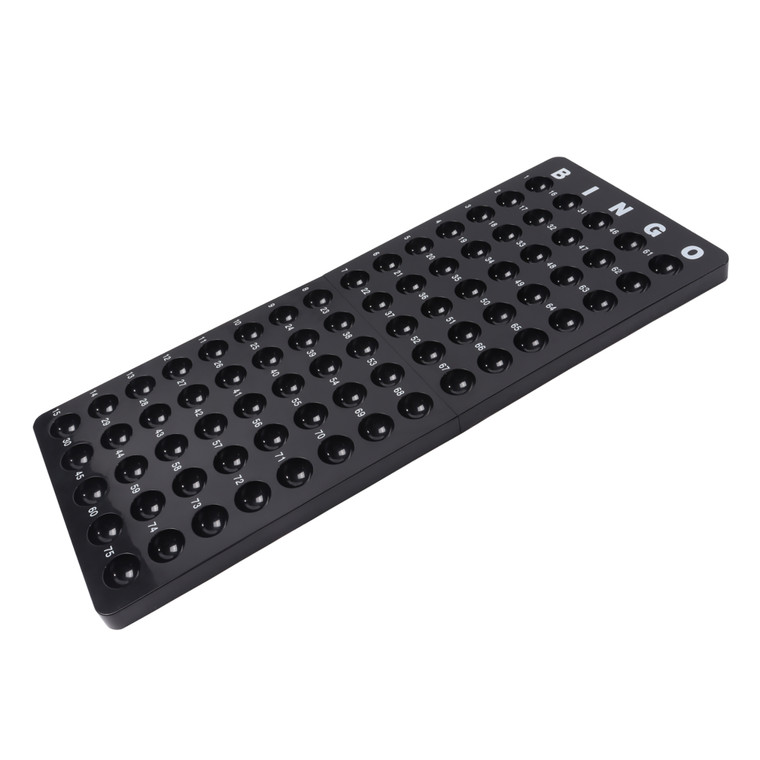Bingo Master Board for 7/8" Bingo Balls, Plastic Bingo Calling Board for Bingo Game (Black)