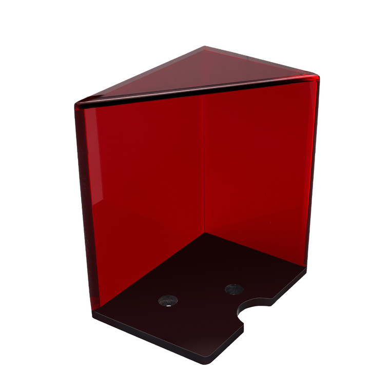 6 Deck Clear Acrylic Discard Trays, Casino Grade Discard Holder Trays for Blackjack (Red)