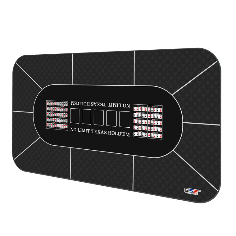 70" x 35" Casino Texas Hold'em Tabletop Layout Mat with Carrying Bag, Non-Slip Rubber Layout Mat