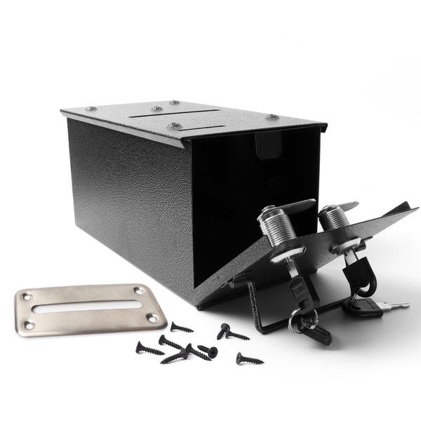 Casino/Home Custom Poker Table Steel Rake Toke Drop Box for Poker, Blackjack or Other Casino Tables