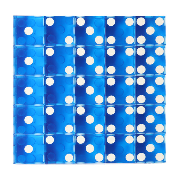 19mm Vegas Casino Style Craps Dice Set of 25 with Razor Sharp Edges(Blue)