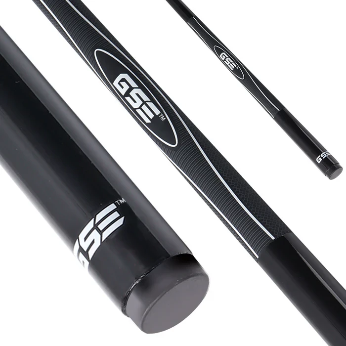 58-Inch Black Fiberglass Composite Billiard Pool Cue Stick