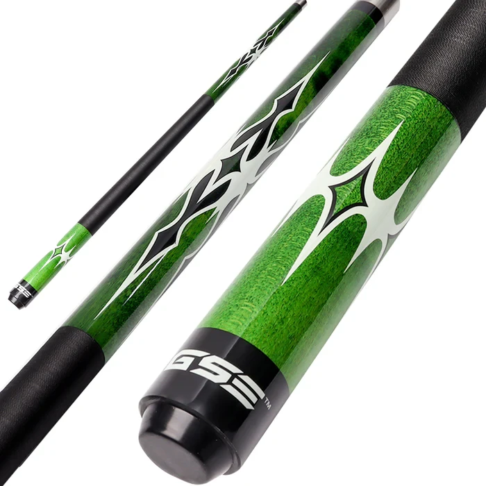 58-Inch Green Canadian Hardwood Maple Billiard Pool Cue Stick