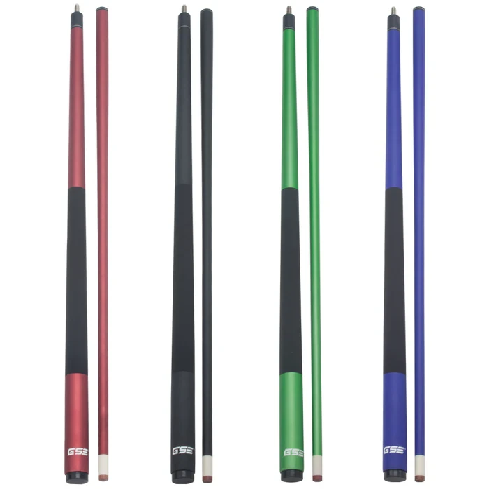 Set of 4 Matte Fiberglass Composite Billiard Pool Cue Sticks