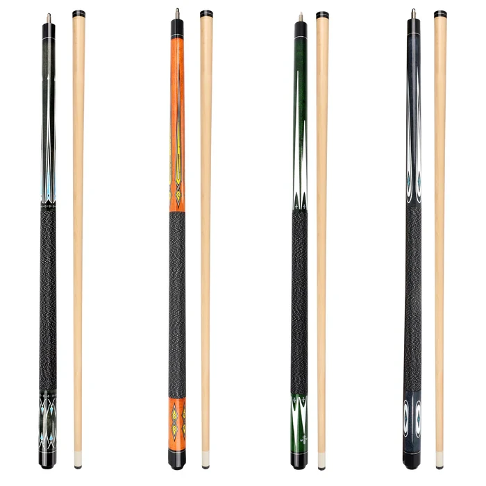 58-Inch 2-Piece Maple Billiard Pool Cue Sticks (Set of 4)
