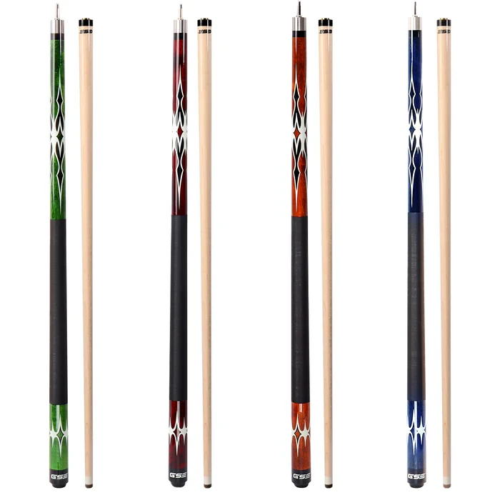 Set of 4 Canadian Hardwood Maple Billiard Pool Cue Sticks