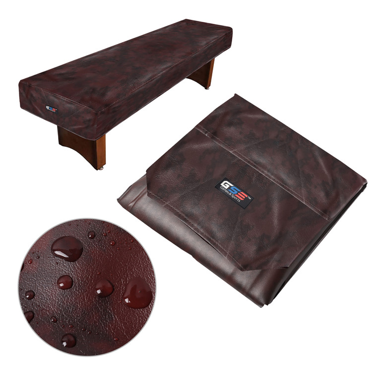 12ft Leatherette Shuffleboard Table Cover (Brown)