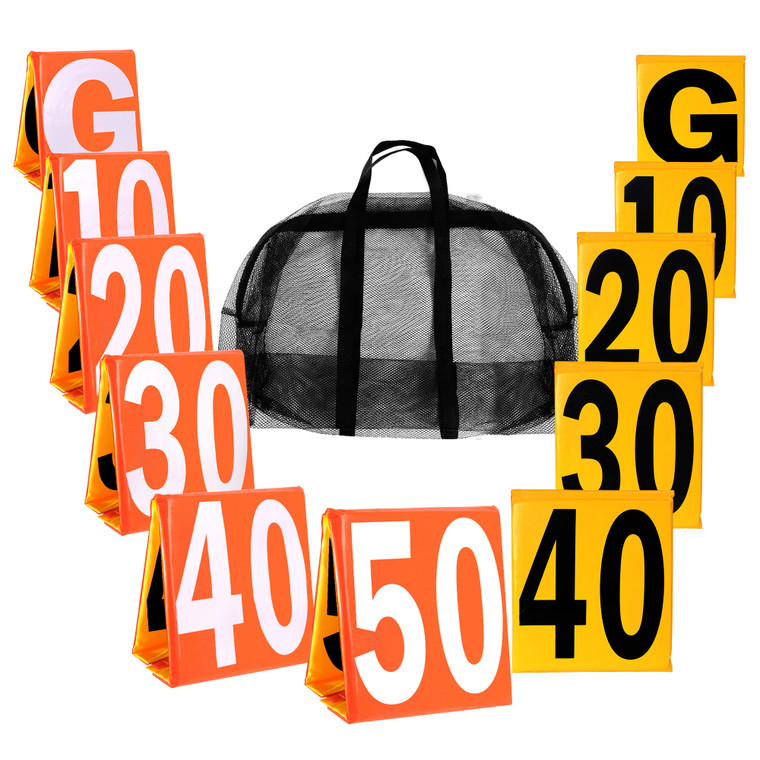 Set of 11 Football Field Yard Line Markers