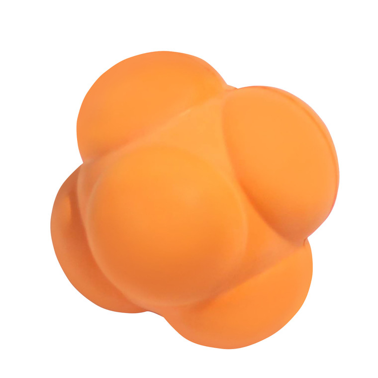 Reaction Ball, Field Training Ball, Agility Trainer for Baseball, Rubber Reaction Bounce Balls(Orange)