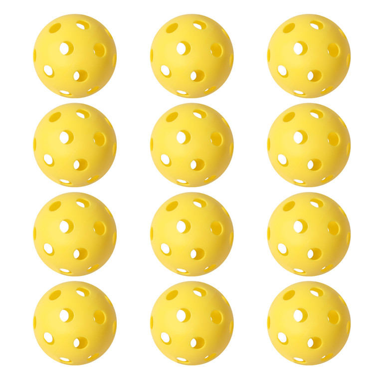 12-Pack Plastic Practice Baseballs, Training Baseballs for All Skill Levels.(Yellow)