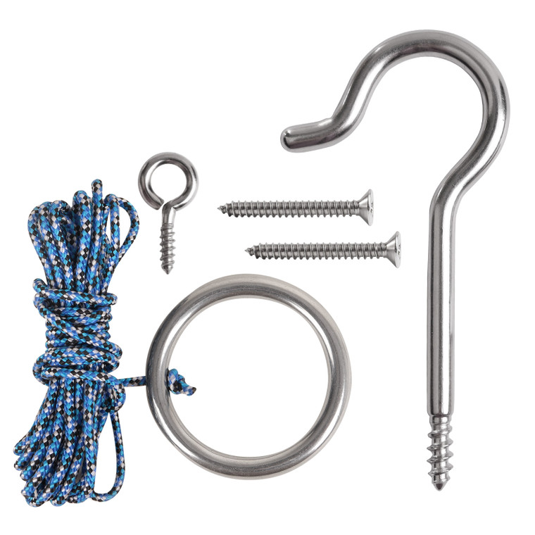 Stainless Steel Hook and Ring Swing DIY Kit for Indoor and Outdoor with Family and Friends