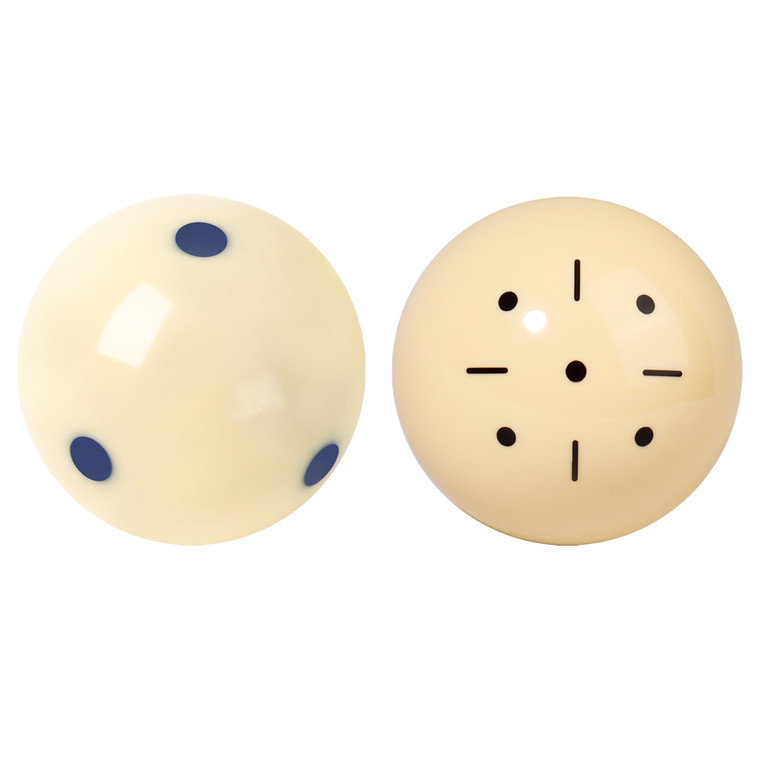 2-1/4" 6 Blue Dot & Black Dot Training Cue Balls