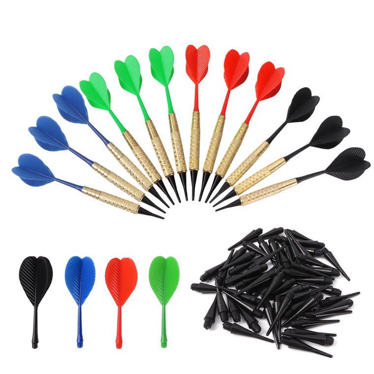 12 Pcs of 16 Grams Soft Tip Darts, Bar Dart, Plus 60 Free Dart Tips(Plastic)