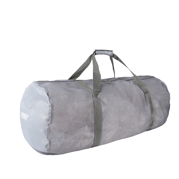 Large Mesh Sports Equipment Duffel Bag, Scuba Bag with Zipper for Diving Equipment,Gym Gear（Grey)