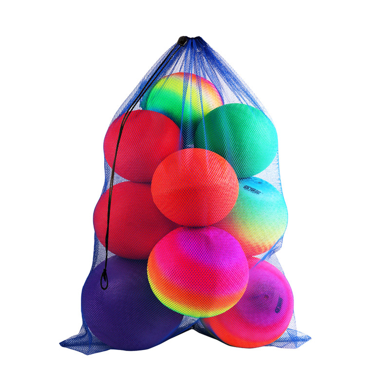 24"x36" Large Mesh Sports Ball Drawstring Bag for Gym Training, Football, Basketball, Swimming(Blue)