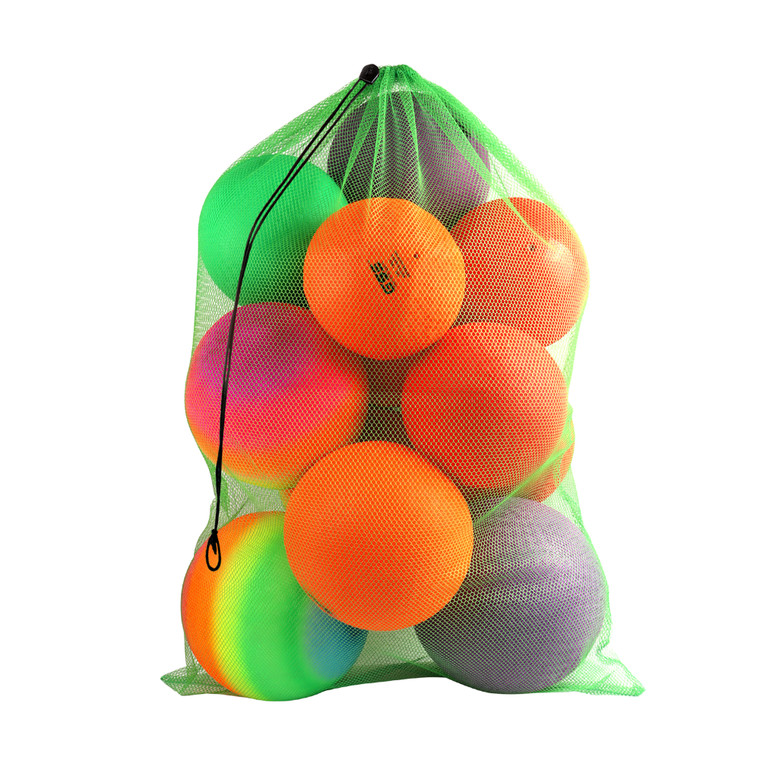 24"x36" Large Mesh Sports Ball Drawstring Bag for Gym Training, Football, Basketball, Swimming(Green)