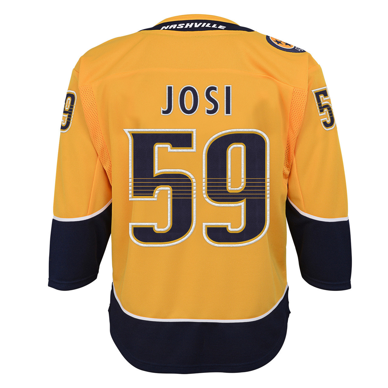 2021-2022 UD Artifacts- Roman Josi- Gold Materials Parallel Jersey
