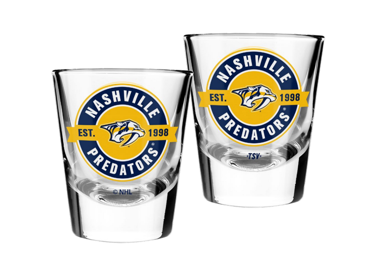 Nashville Predators Logo 12oz. Stemmed Wine Glass