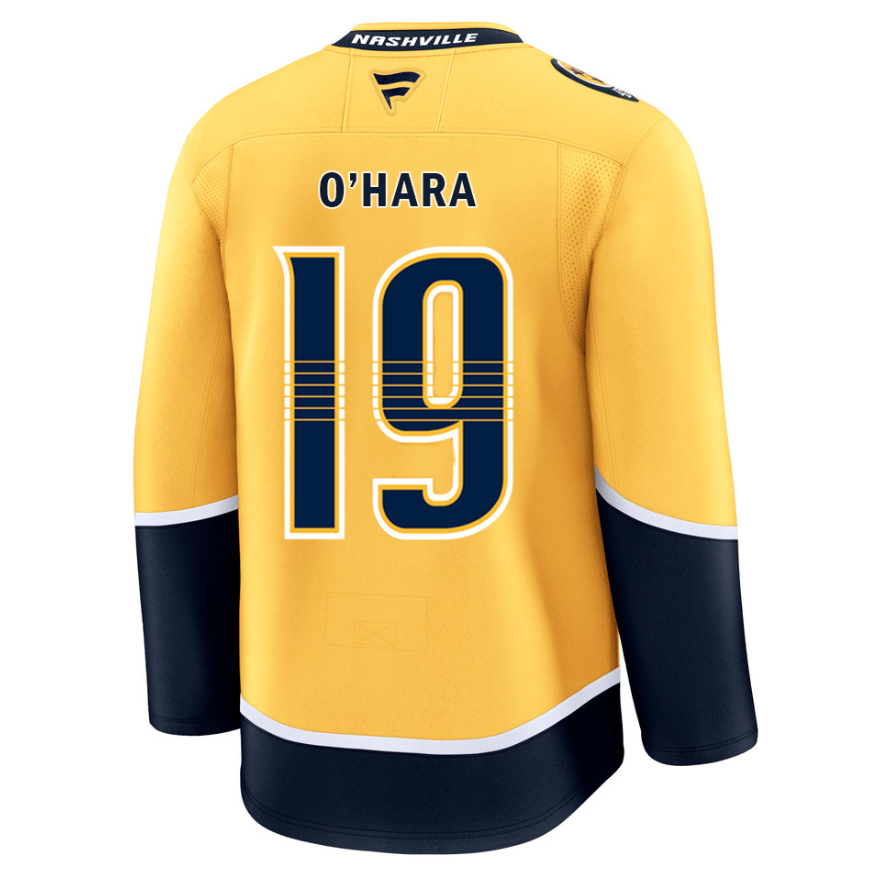 NASHVILLE PREDATORS FANATICS COLE O'HARA HOME GOLD JERSEY