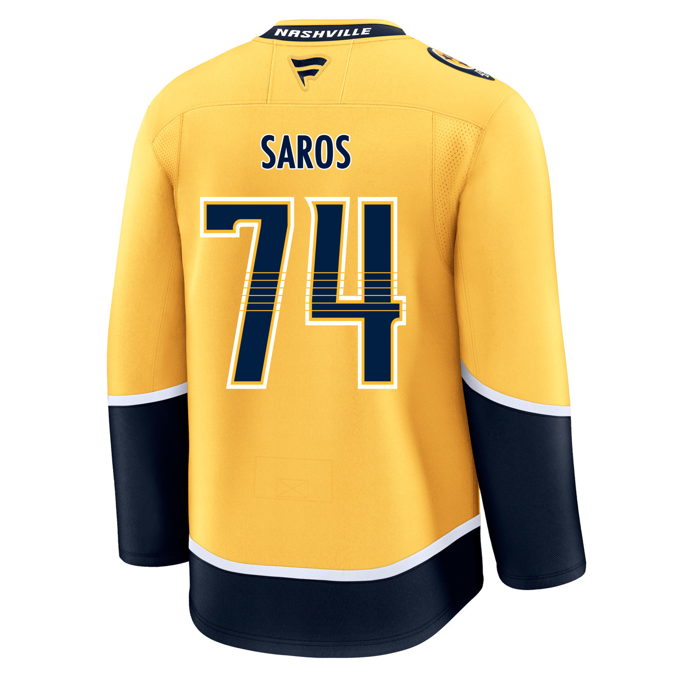 Nashville Predators Fanatics Juuse Saros Home Gold Premium Jersey