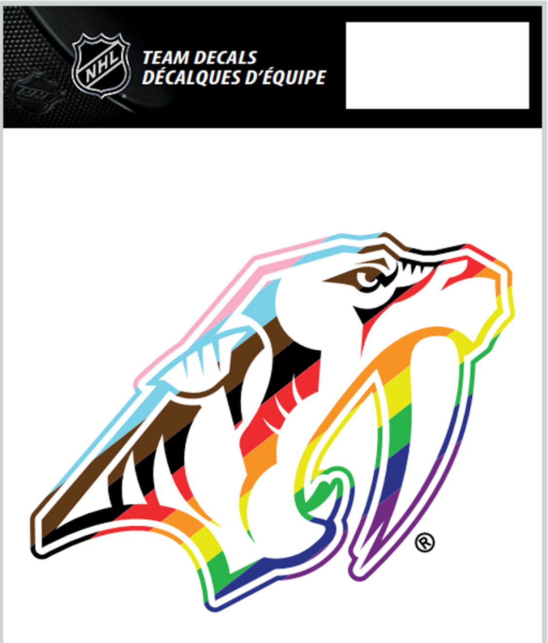 Nashville Predators Pride 5x7 Decal