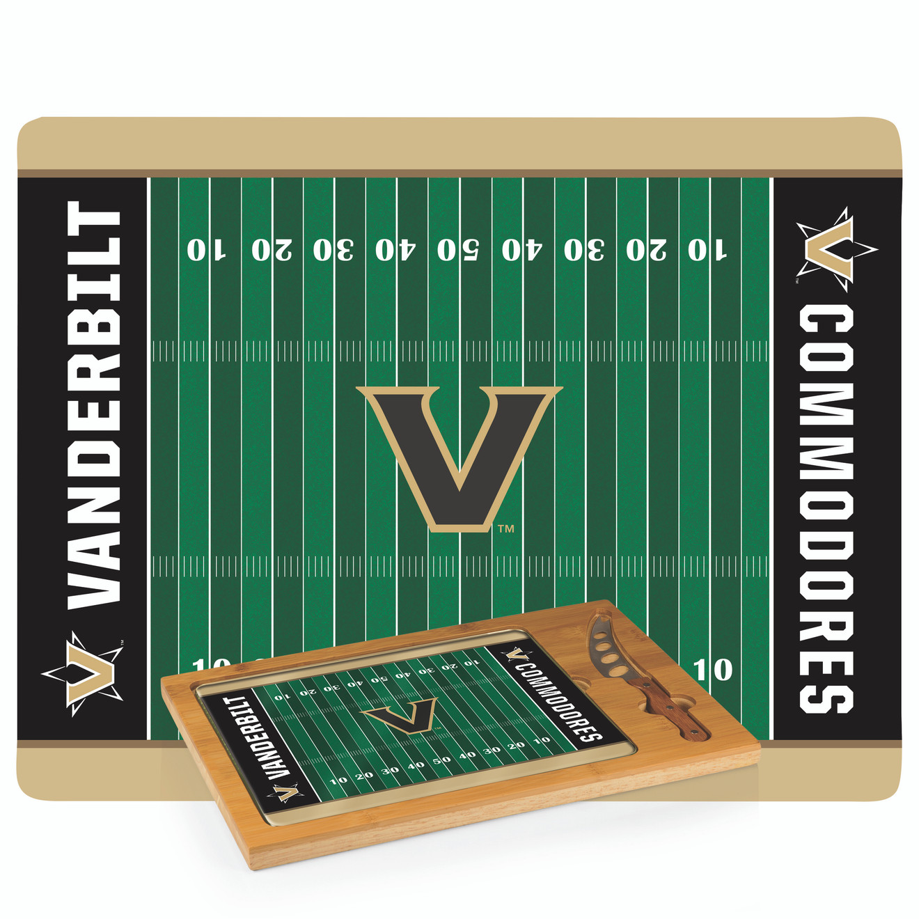 Vanderbilt Commodores - Football Field - Icon Glass Top Cutting