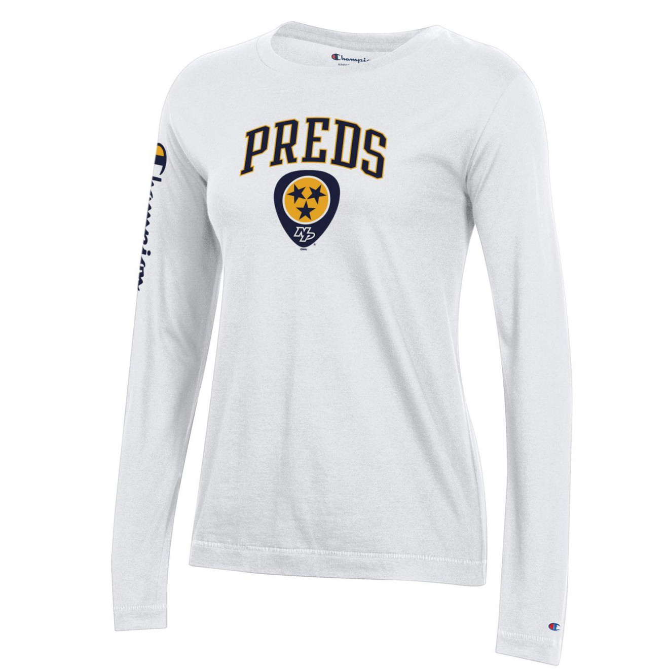 Nashville Predators Tee-Wmn Univ LS