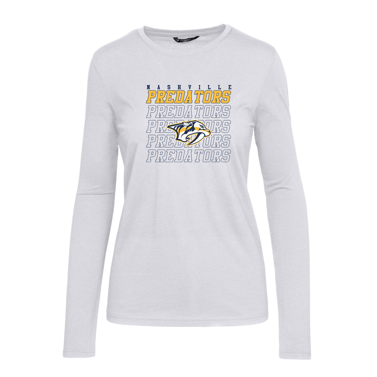 Nashville Predators Tee-Wmn Island LS