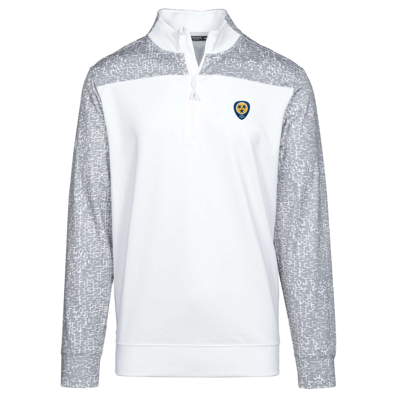 Nashville Predators Levelwear Mens Siren White 1/4 Zip - Nashville