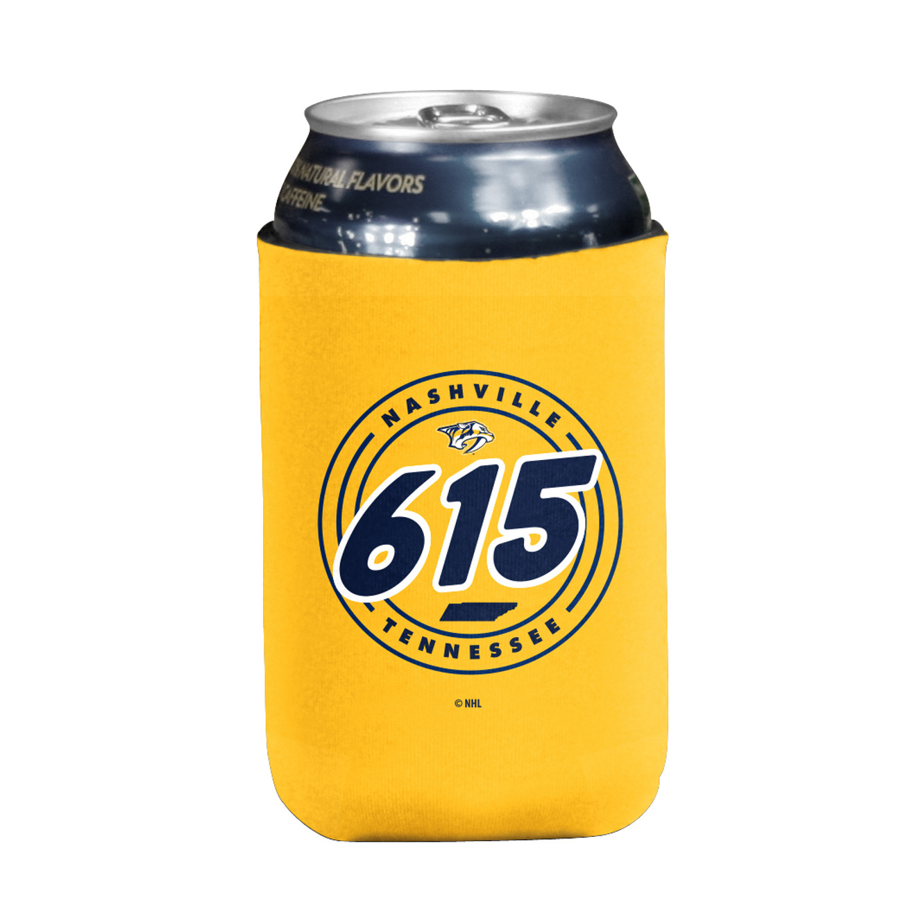 Nashville Predators Koozie-Area Code Gold