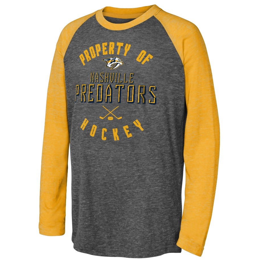 Nashville Predators Tee-YTH Beveled LS