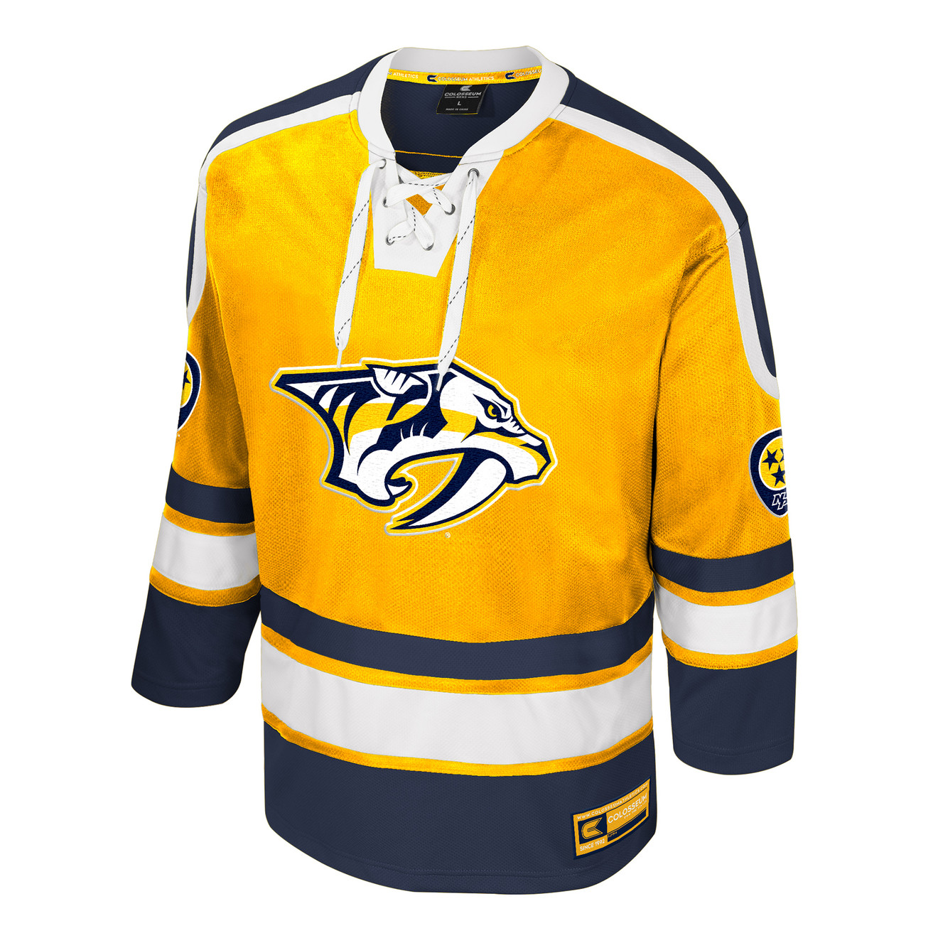 Nashville Predators Colosseum Mens Heard Loud Crew Jersey