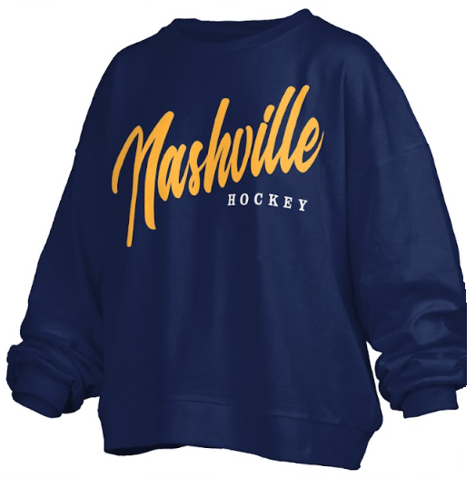 Nashville Predators Pressbox Womens Hometeam Crew Sweatshirt