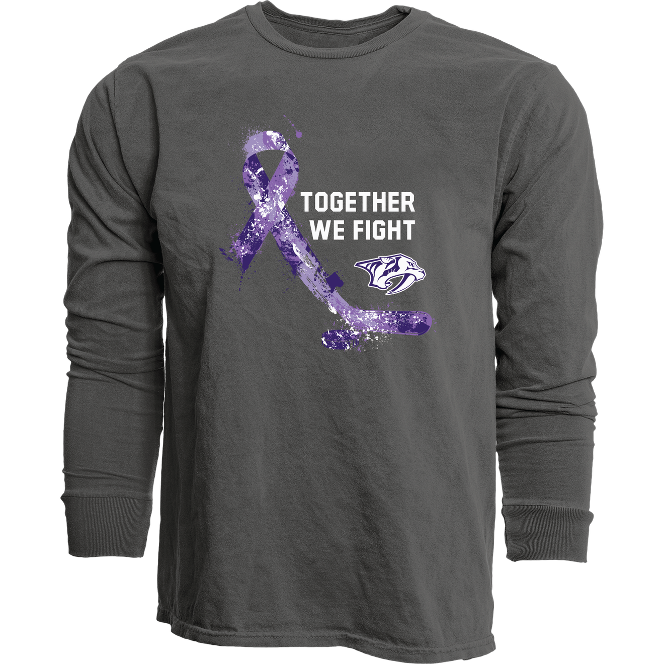 Nashville Predators Blue84 Hockey Fights Cancer Splatter LongSleeve T-shirt
