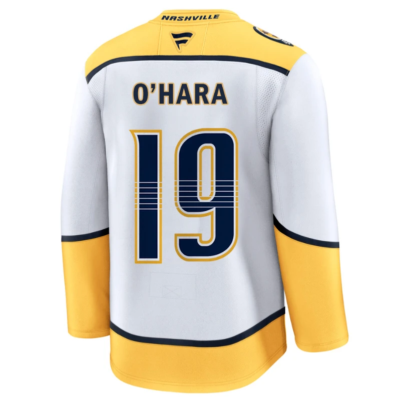 NASHVILLE PREDATORS FANATICS COLE O'HARA ROAD WHITE JERSEY