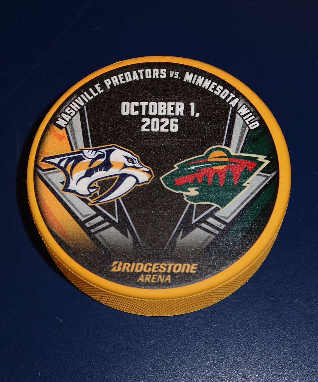 NASHVILLE PREDATORS OPENING NIGHT MATCHUP PUCK