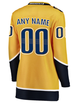 Customizable - Nashville Predators Fanatics Breakaway Women's Jersey Home/Gold