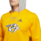 Nashville Predators Sweatshirt-Skate Lace Adidas Hood 