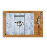 Nashville Predators - Hockey Rink - Icon Glass Top Cutting Board & Knife Set
