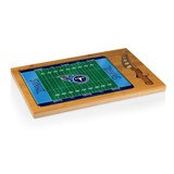 Tennessee Titans - Football Field - Icon Glass Top Cutting Board & Knife Set