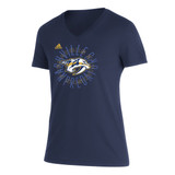 Nashville Predators Tee-Wmn Blend Circle